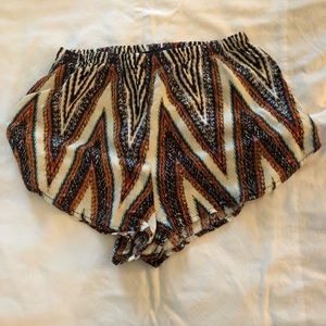 100% rayon patterned shorts